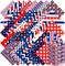 Pre-cut Fabric Patriotic Cotton Squares – 100 pcs 10 x 10 Inch Red White Blue Quilting Patchwork Fabric Bundle for 4th of July & Memorial Day DIY Crafts